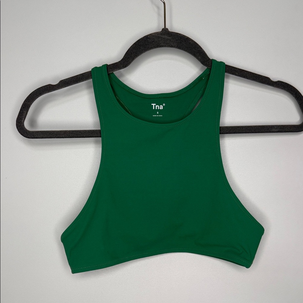 Tna Venice High Neck Bikini Top in Green Size Small - Picture 3 of 8